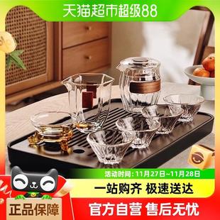 家用泡茶壶喝茶盖碗茶杯高端会客茶道 格娜斯防烫玻璃功夫茶具套装