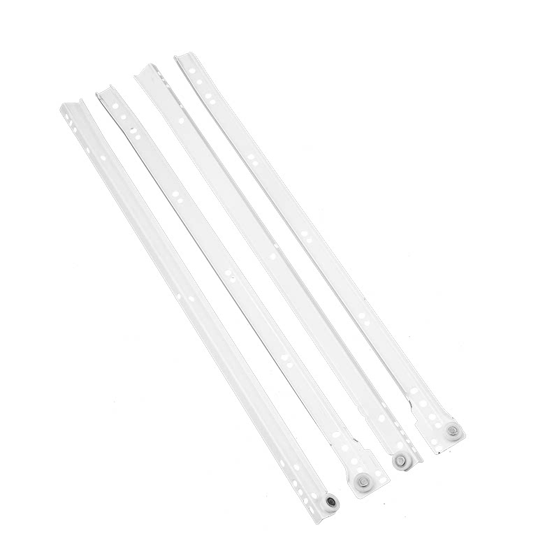 二节抽屉滑道轨道侧装床头衣橱柜滑轨导轨托底老式拉轨滑轮轨道条