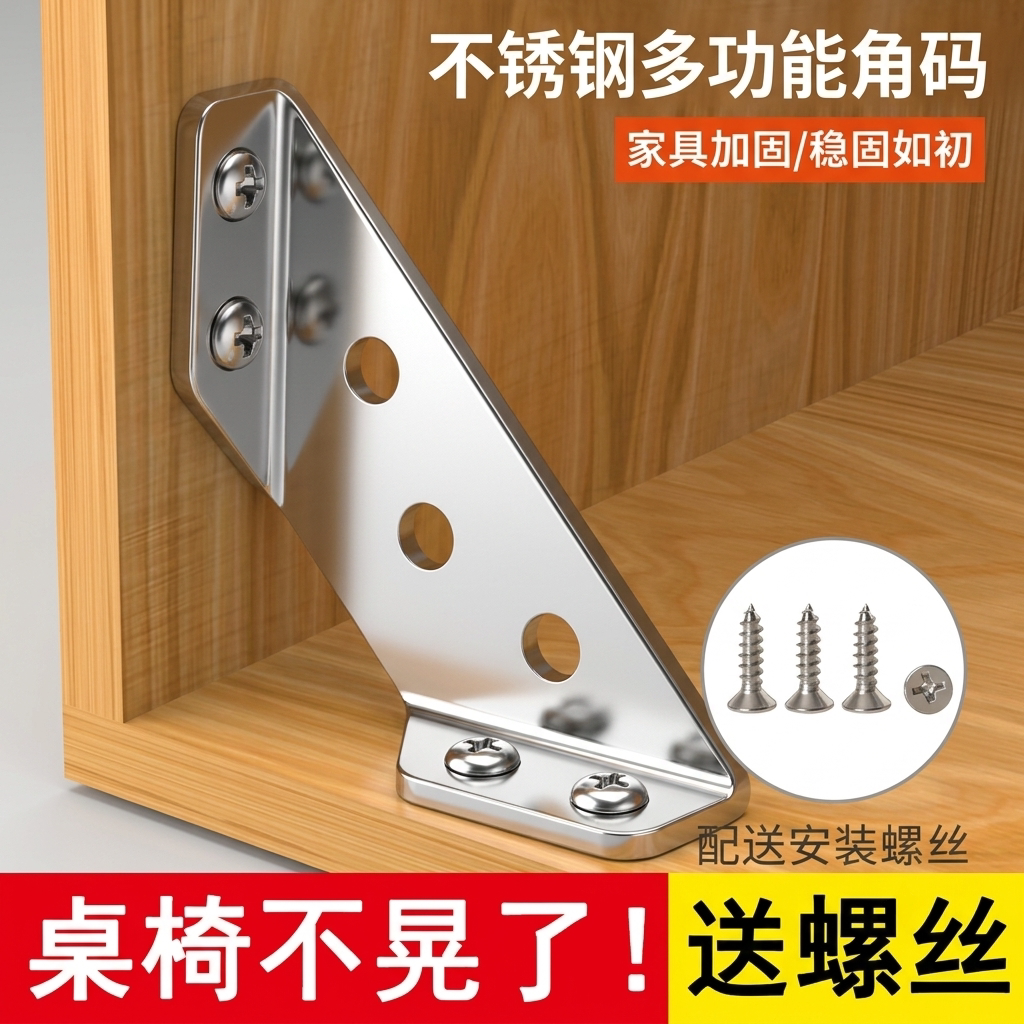 不锈钢加厚90度角码固定器图片