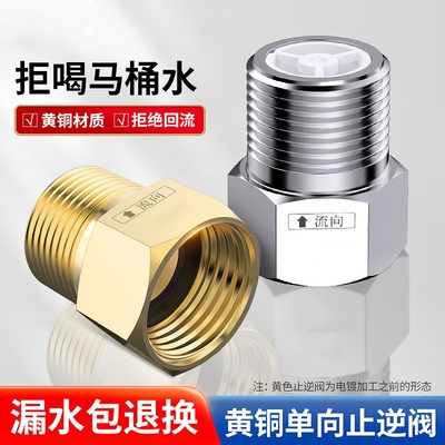 单向止回阀卫生间水管马桶防反水回水4分止逆阀热水器水表逆止阀