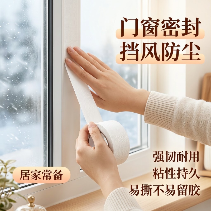 窗户密封胶条门窗缝隙防风胶带不留胶防风保暖膜封窗户神器冬季