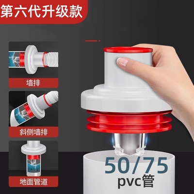 厨房下水道止回阀地漏下水管防反水止逆阀防倒流排水管密封塞神器
