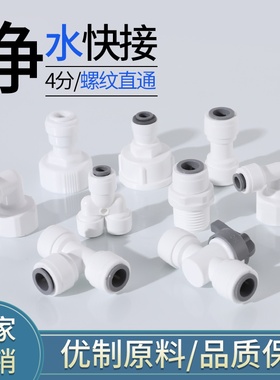4分内丝内牙转2分快接直通接头PE管3分外丝快速接头净水器纯水机