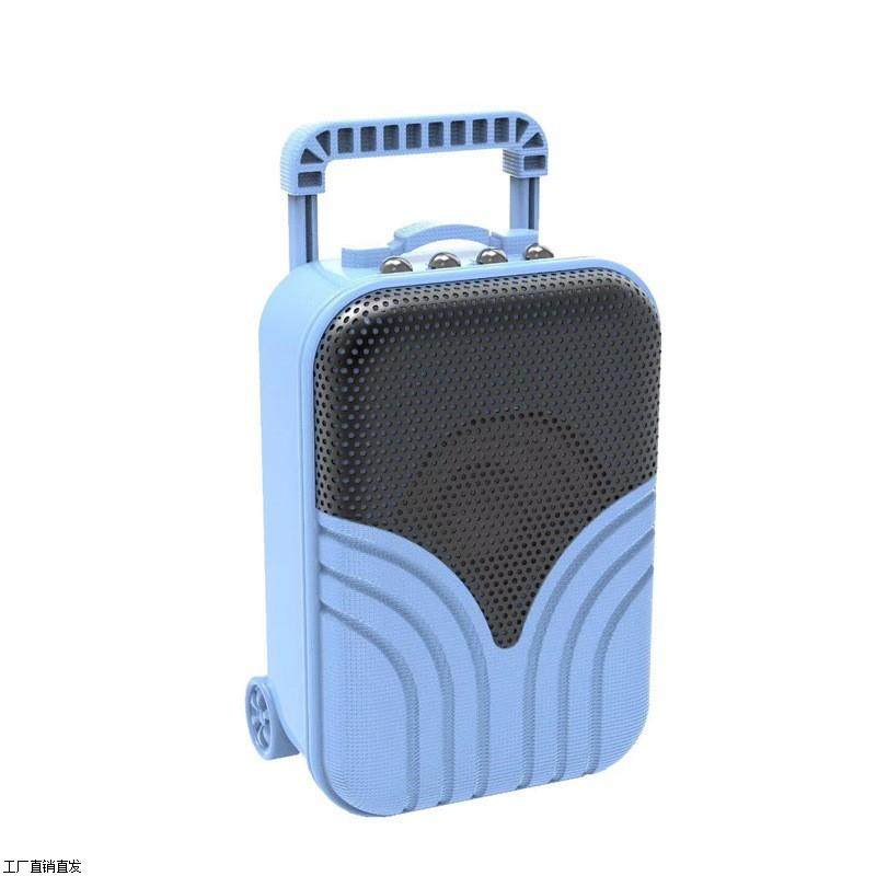 新款蓝牙音箱创意礼品迷你拉杆箱插卡收音机复古电脑便携无线音响