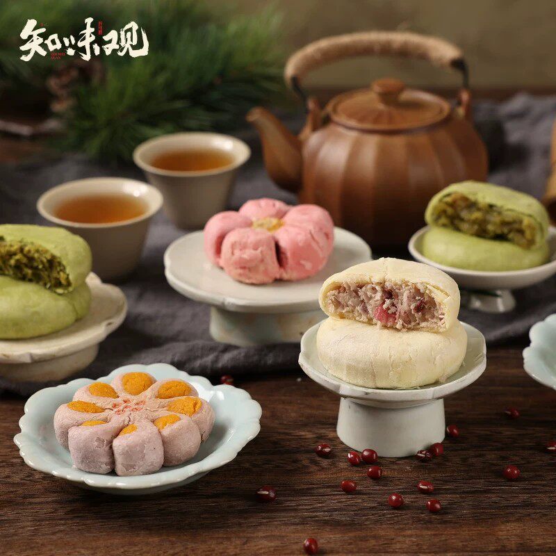 知味观鲜花酥玫瑰花饼官方旗舰店零食小吃茶点酥饼干糕点杭州特产