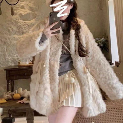 小香风皮草外套女2025新款秋冬季