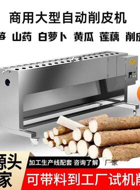 跨境热款胡萝卜山削皮机黄瓜红薯莴笋贡菜大型商用自动去皮机