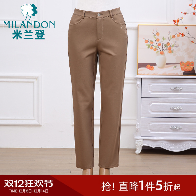 米兰登休闲时尚妈妈裤子