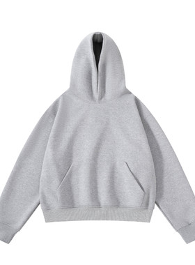 RUIIENRS x ROPUCHA 2025春秋420g短款Boxy连帽Cleanfit卫衣FW228