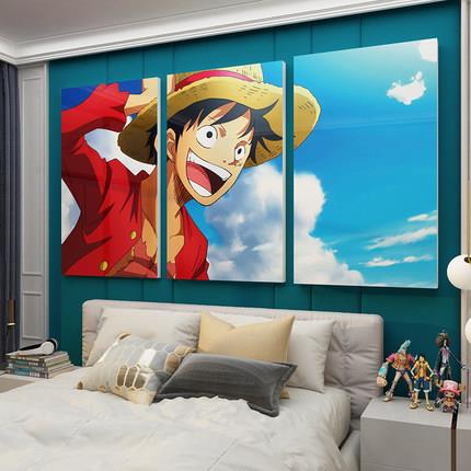 海贼王海报艾斯贴纸挂画电竞屋房间卧室布置网咖游戏立体墙面装饰