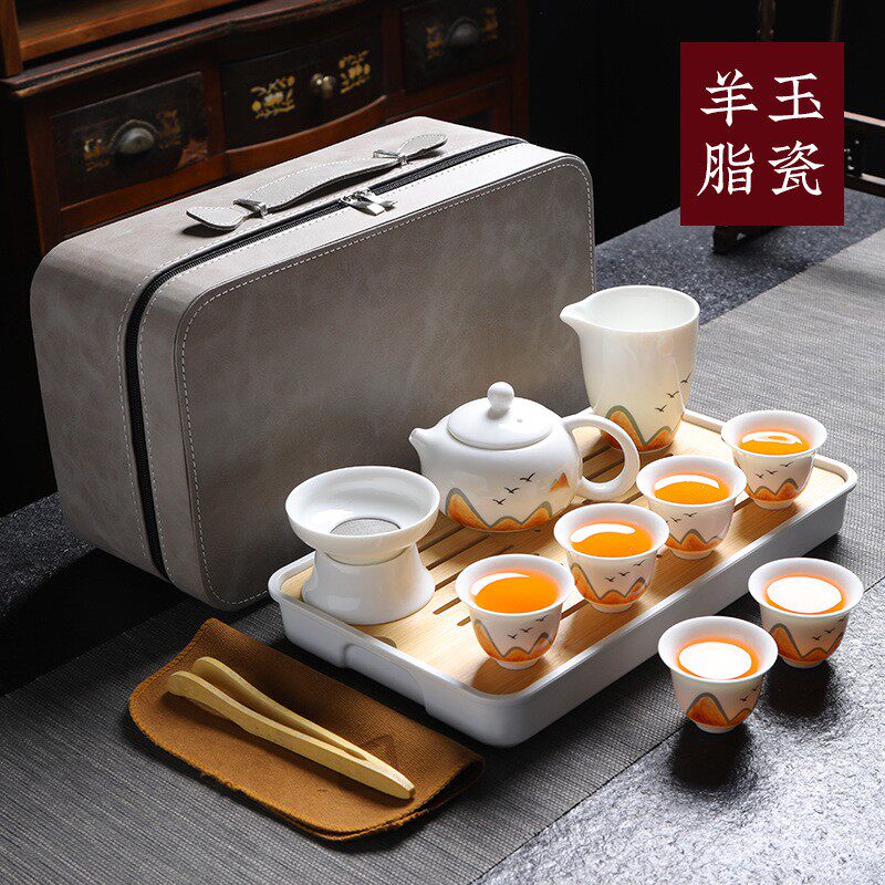 鑫顺发旅行茶具套装户外旅游便携式功夫茶具茶盘茶具企业伴手礼品