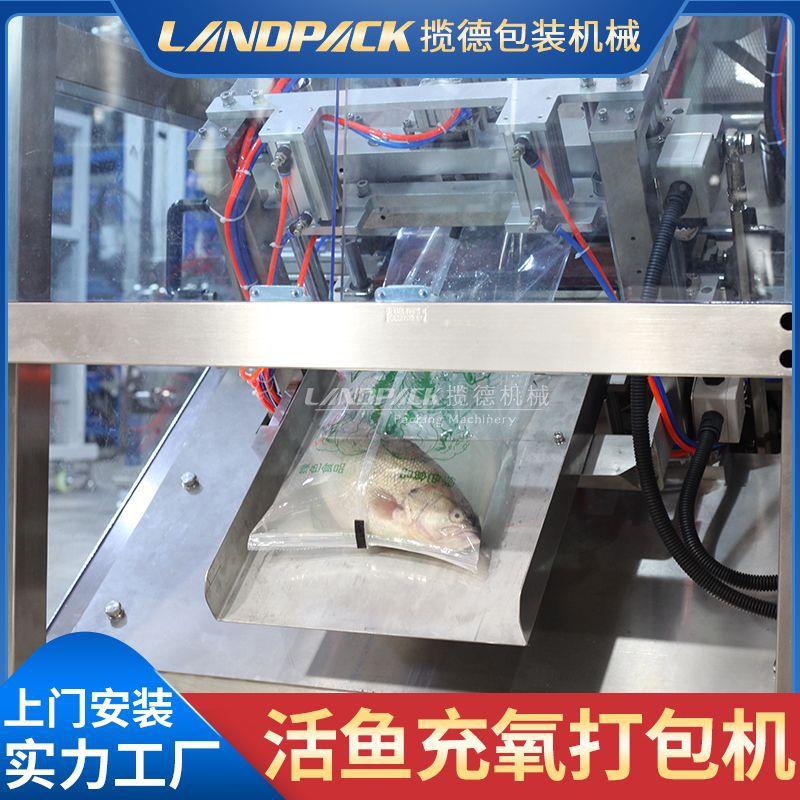 笋壳鱼包装机活鱼倾斜式包843装机花甲鲫鱼鱼鱼黑生鲜充氧活打包