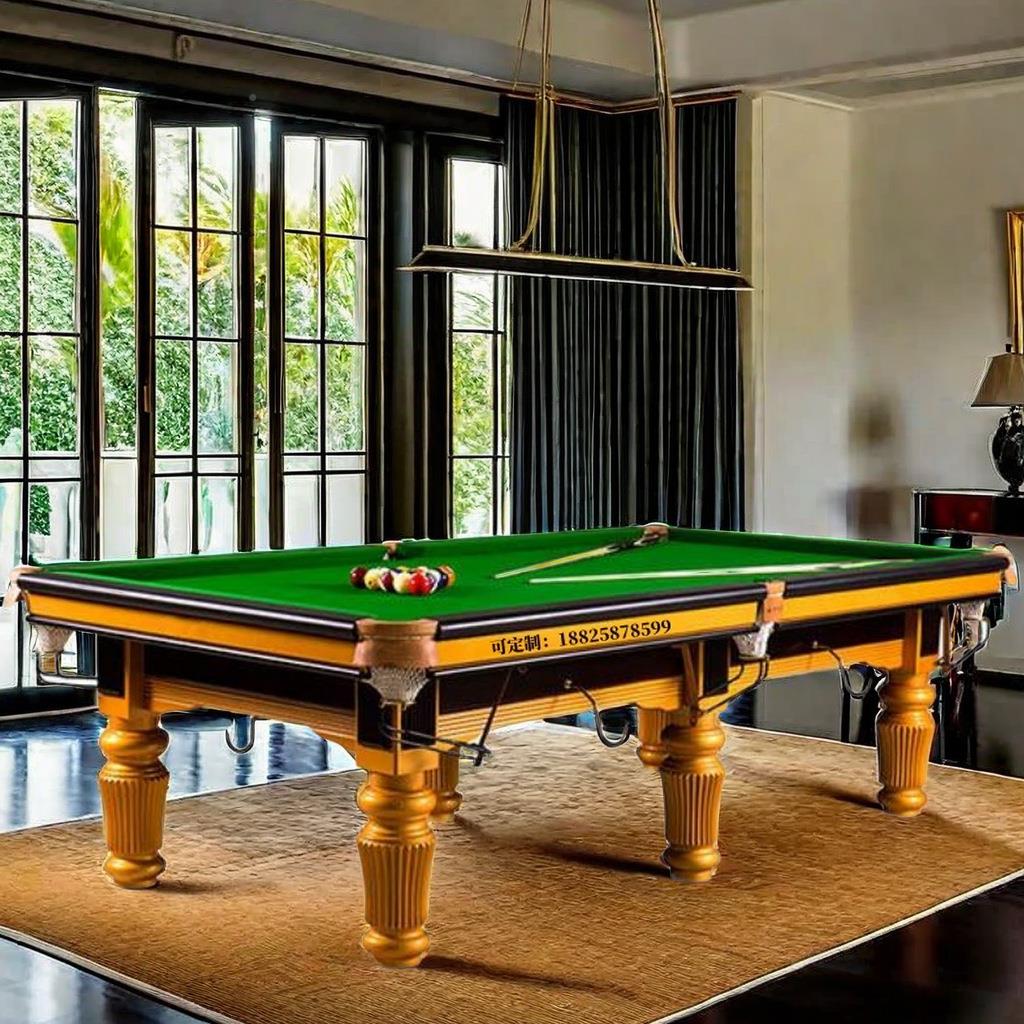 标准美式黑8球168台9球巴彦淖台尔标准台球广州球星桌斯诺桌克英