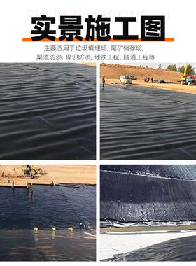 定制土工 水库堤坝黑沼气池色光面厂防渗膜 电油BTV膜罐区防渗土