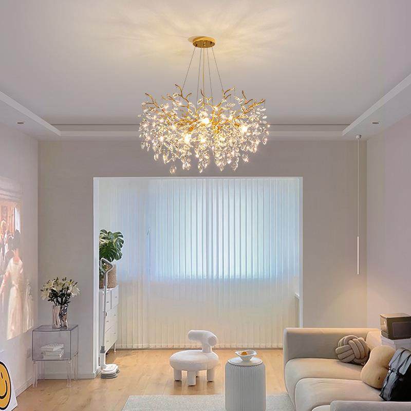 后现代大气设计师创意枝形餐厅卧室灯具法式轻奢客厅水晶吊灯,家装灯饰光源,智能吊灯,淘宝优惠券,粉丝福利购,淘宝优惠卷