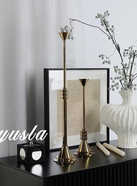 蜡烛台摆件复古样板房客厅法式风电视柜玄关柜餐厅柜别墅软装饰品