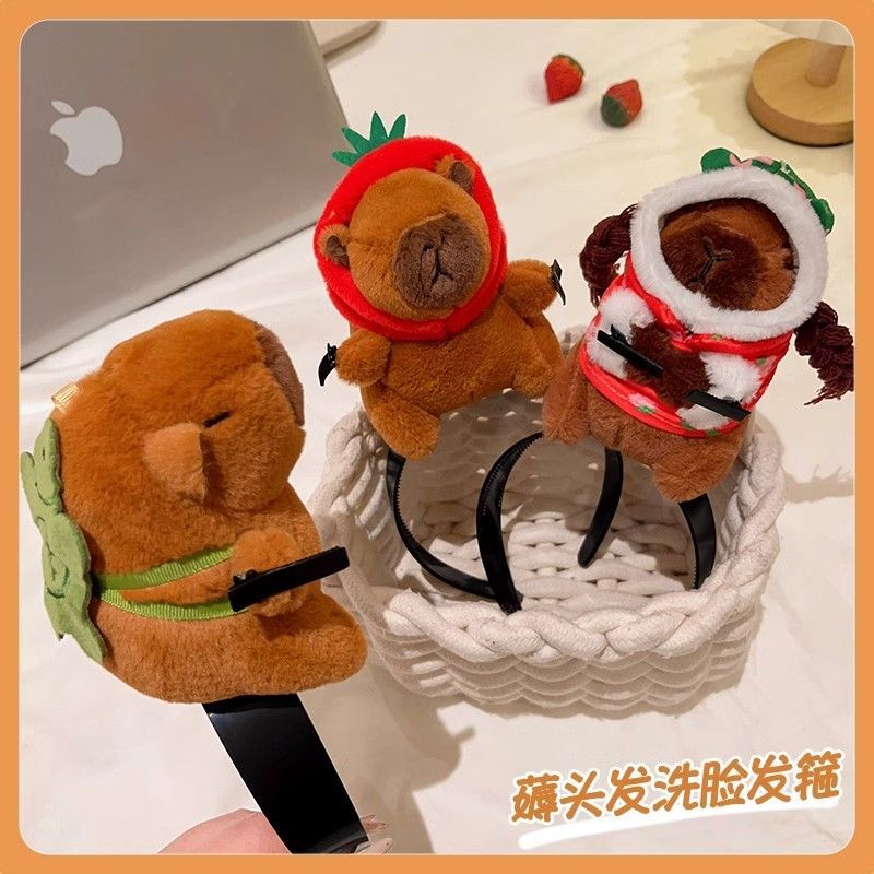 东北大花袄背包小乌龟水豚发箍架搞怪薅头发头饰娃娃发夹搞笑头箍