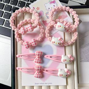 可爱蝴蝶结猫咪卡通皮筋发绳少女发圈闺蜜头绳简约情侣ins甜美