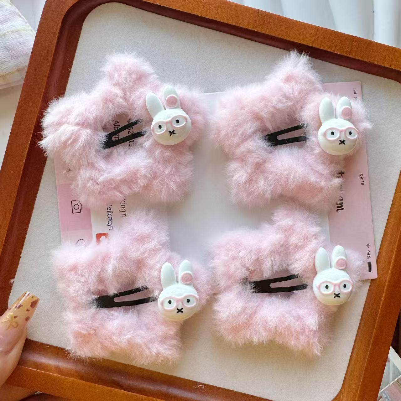 秋冬毛茸茸可爱简约兔子毛绒五角星星发夹侧边夹碎发刘海夹头饰女,饰品/流行首饰/时尚饰品新,发饰,淘宝优惠券,粉丝福利购,淘宝优惠卷