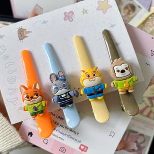 卡通疯狂动物发夹可爱甜美朱迪尼克发夹刘海侧边少女鸭嘴发卡发饰