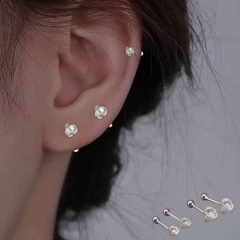 如意结耳钉女小众设计螺丝拧扣养耳洞耳环睡觉免摘高级爆款耳骨钉,饰品/流行首饰/时尚饰品新,耳钉,淘宝优惠券,粉丝福利购,淘宝优惠卷