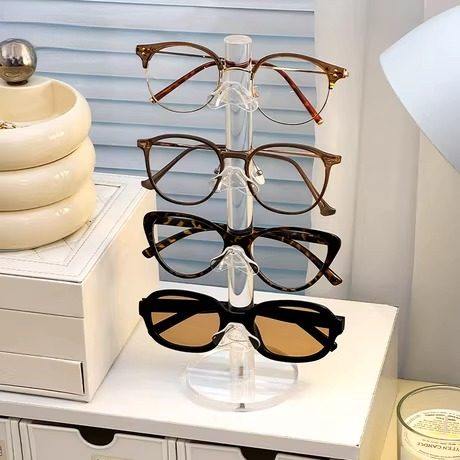 透明亚克力眼镜展示架太阳镜墨镜支架陈列架床头近视眼镜收纳神器,收纳整理,眼镜收纳盒,淘宝优惠券,粉丝福利购,淘宝优惠卷