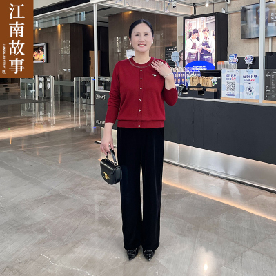 妈妈装中老年针织打底衫