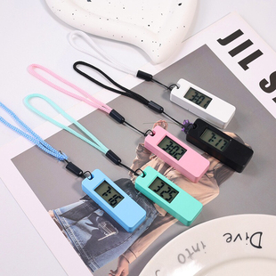 夜光电子表ins风学生钥匙扣背包挂表桌面迷你小台表考试小巧时钟