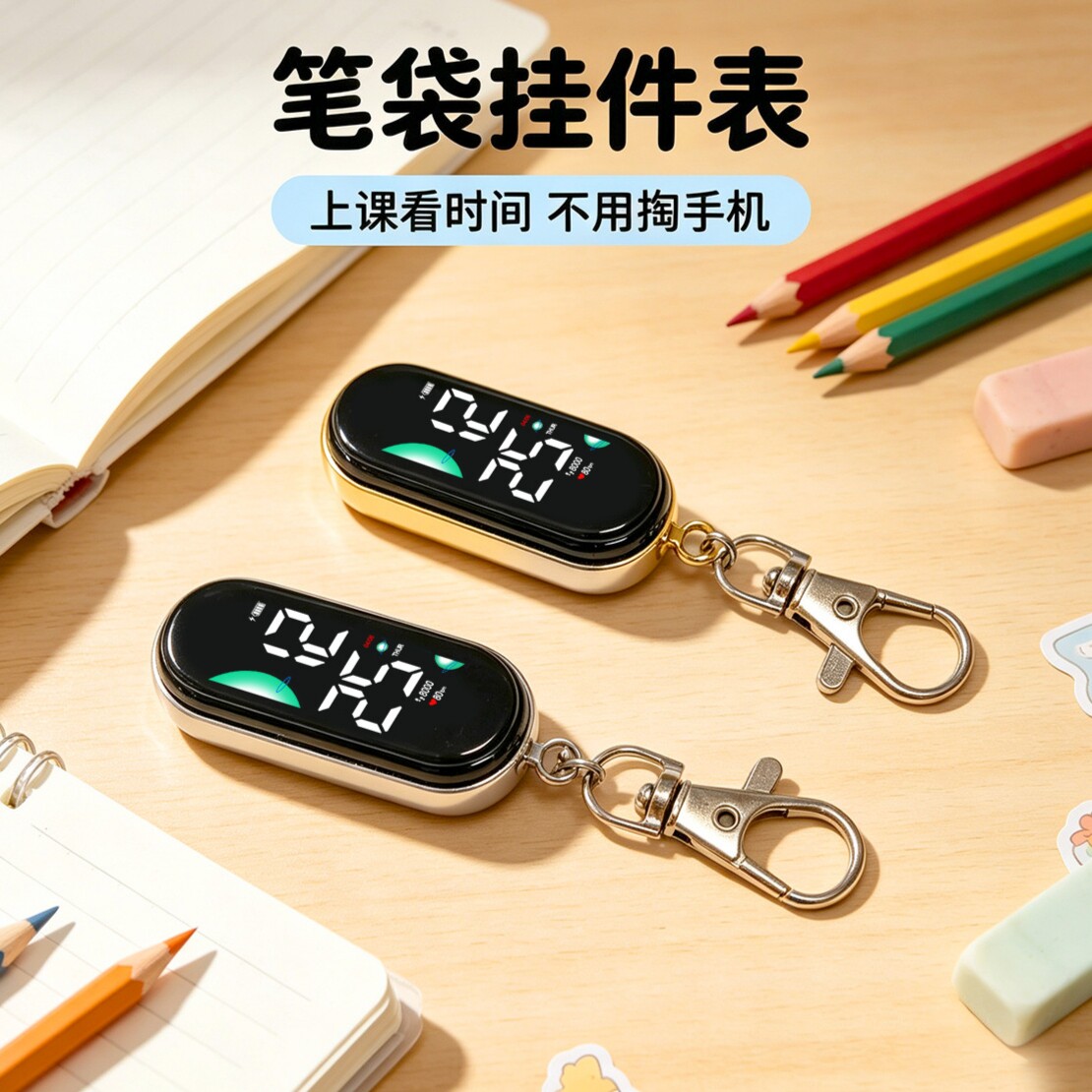 韩版炫酷新款手表包包挂表休闲青少年简约时尚初高中学生看时间表