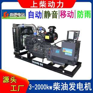 源头工厂180kw上柴柴油发电机 180kw上柴发电机SC8D280D2