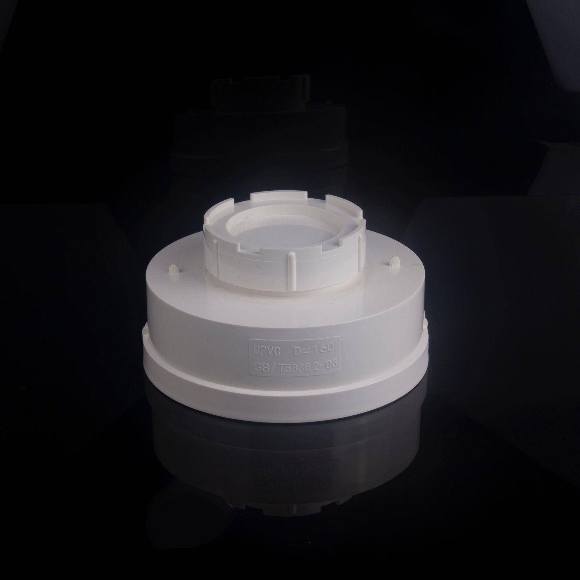 PVC外旋清扫口堵头160排水管件配件名德塑胶厂价直销