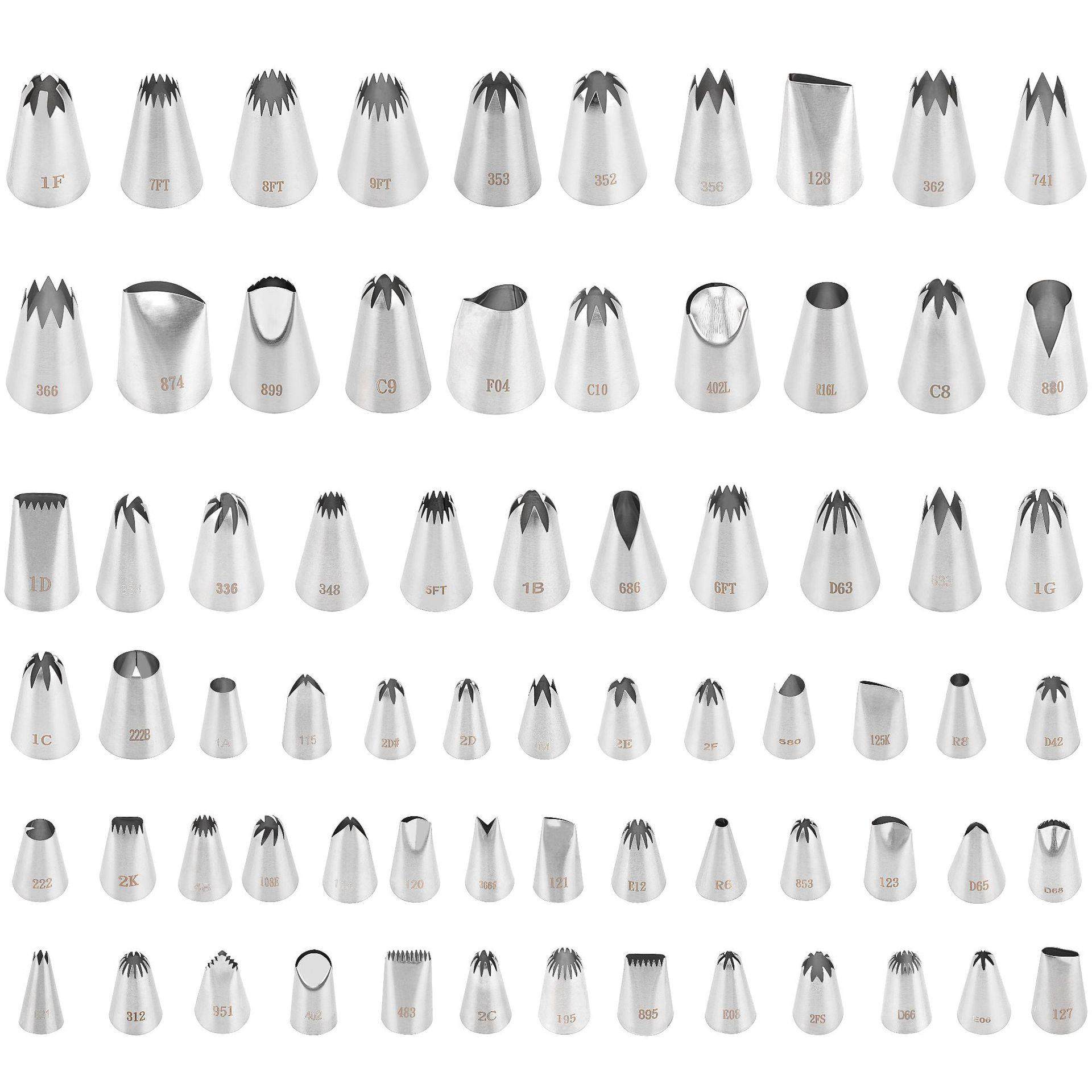 现货304无缝裱花嘴25/30/35MM口径不锈钢蛋糕工具烘焙厨房DIY用品