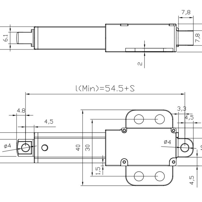 杆12V直微ZH-TS08型电流动推杆 拇指推电小机