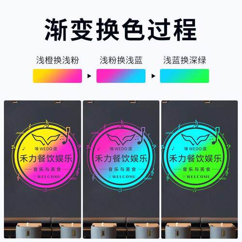 创意店铺门头外投防水广告影灯换色户lo灯go图案投光HS广告投影射