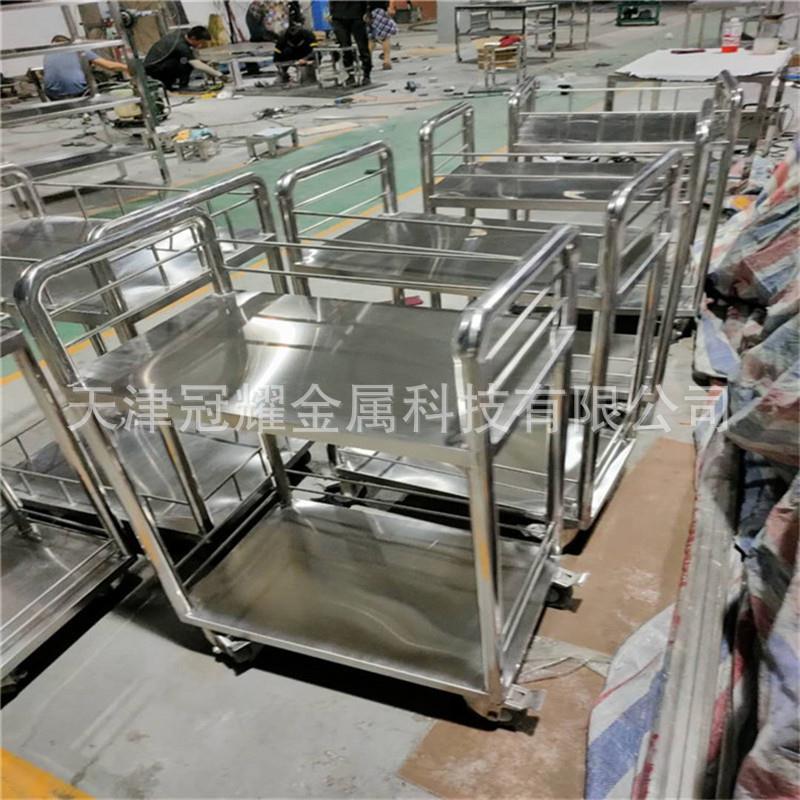 厂家尘洁净车间3无02904不锈钢静手推工具周车转音车平板手推车