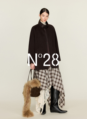 N°28【零压感】系扣立领毛呢大衣女秋冬韩版宽松中长款呢子外套