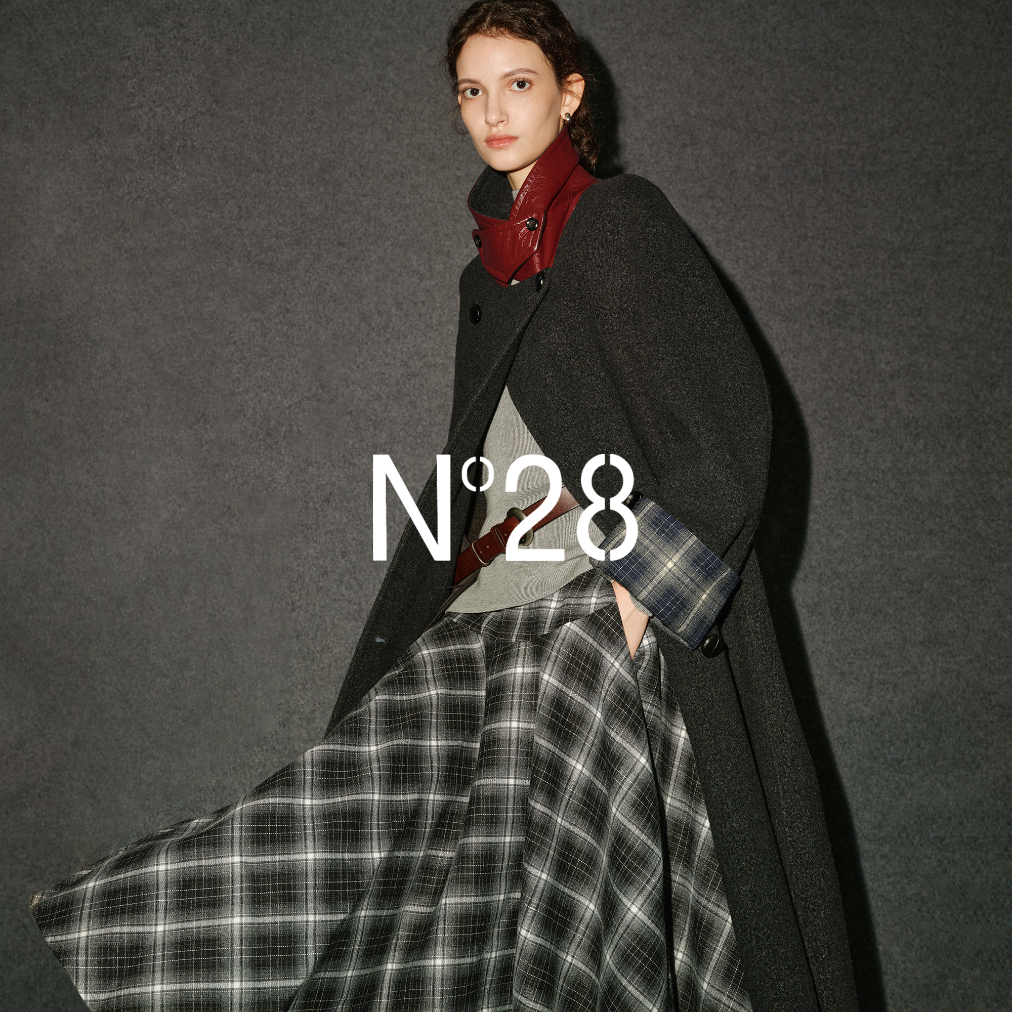 N°28颗粒羊绒毛呢大衣