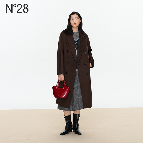 N°28骆驼绒双面羊毛大衣女秋冬超好看气质大衣2024新款毛呢外套-