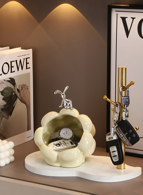 速发入户玄关收纳兔子摆件架口鞋装置物门客厅柜饰品乔迁新居礼品