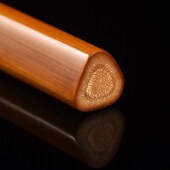 速发玉竹把件三角实心竹手把件盘玩高密度玩门实心玉竹文冷竹把子