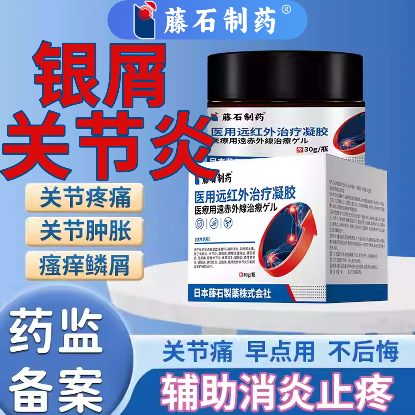 银屑病关节炎牛皮癣真菌止痒疼抑菌关节晨僵畸形疼肿胀消炎专用RW