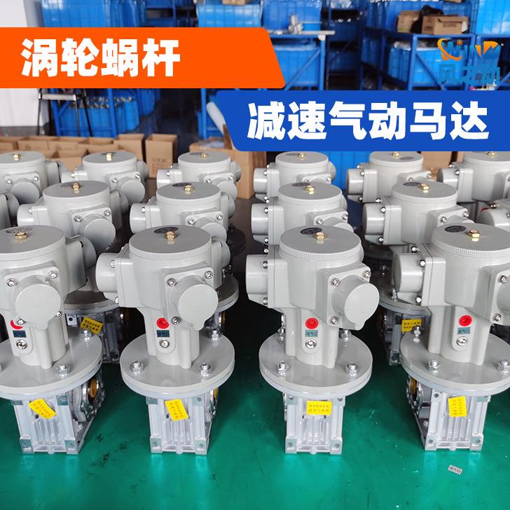 现货充足厂家直销防爆活塞式气动马达配蜗轮蜗杆减速机