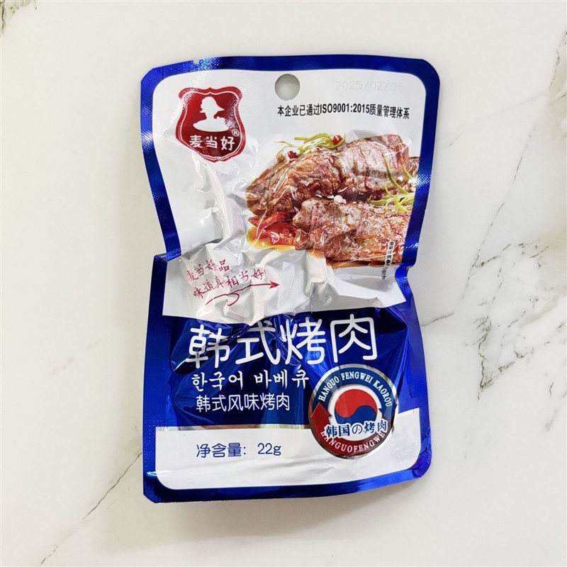 /22克麦当好韩式烤肉糖醋新奥尔良味鸡肉校园经典零食商超同款小