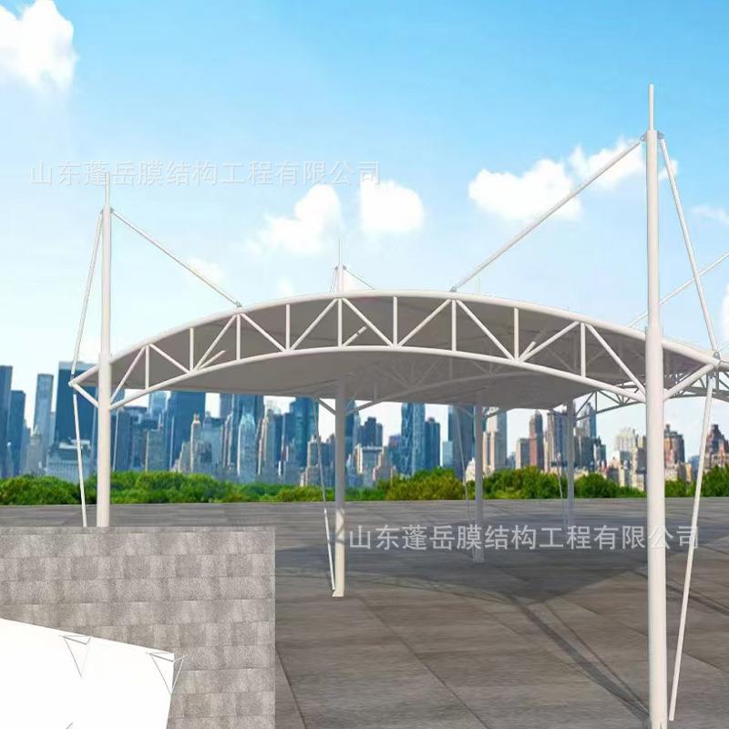篮球场看台遮阳遮雨篷游乐场景观棚户外学校操场体育看台膜结构