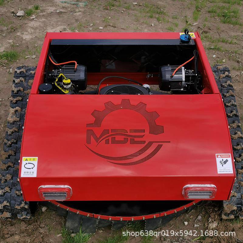 遥控割草机履带式自动除草车果园林农用碎草打草机厂家直销