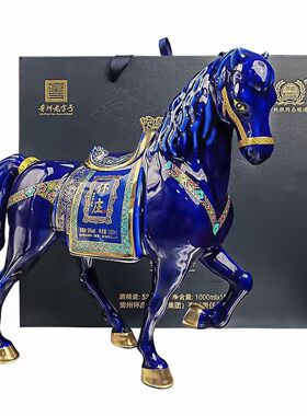 怀庄御骏马到成功53度酱香型白酒收藏摆柜送礼1000ml高档礼盒装