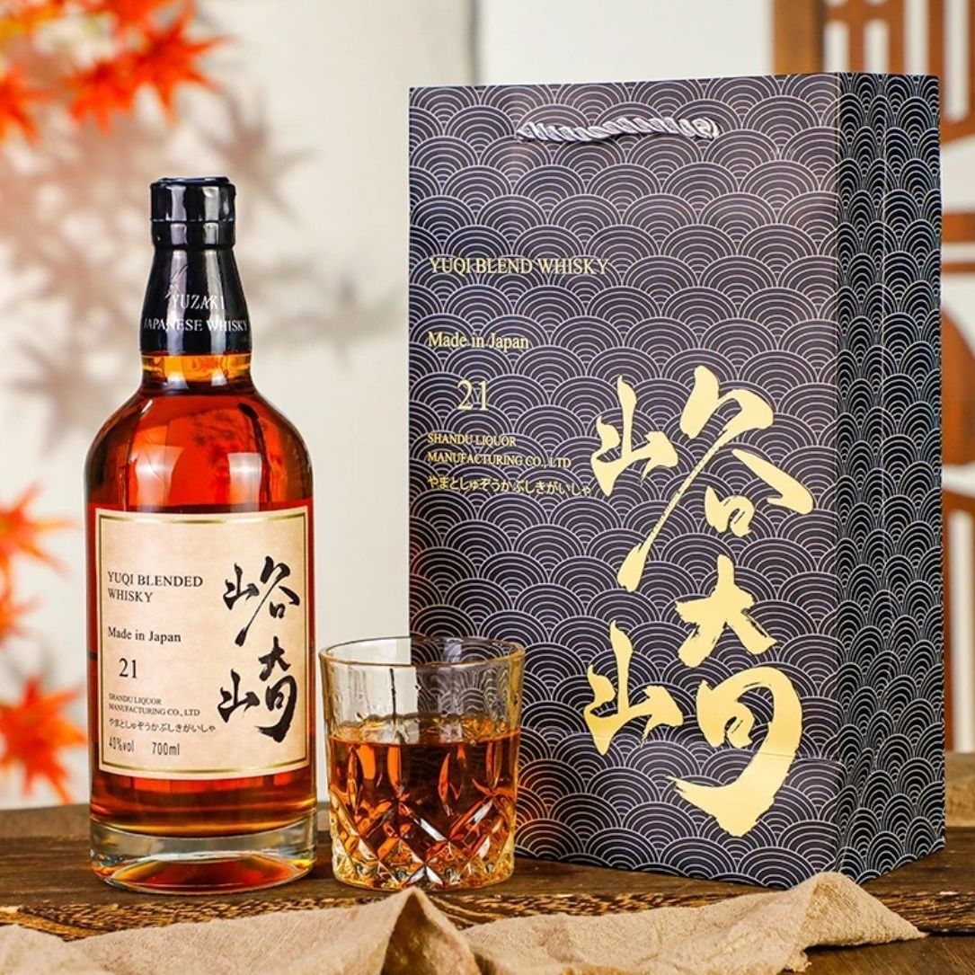 【正品保障】峪崎21日本原瓶进口威士忌礼盒装40度700ml赠送酒具