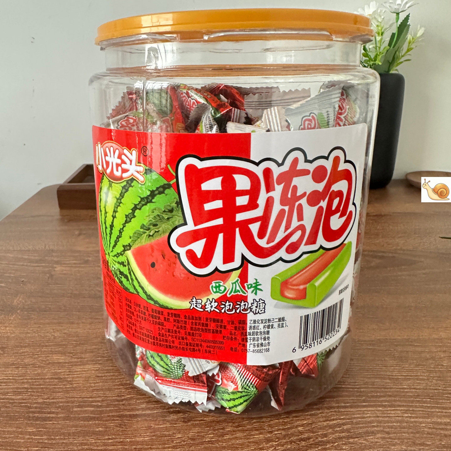 果冻泡泡糖桶装儿童夹心口香糖