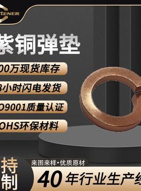 T2紫铜弹垫GB93铜弹簧垫片T3紫铜弹垫DIN127铜弹簧垫圈