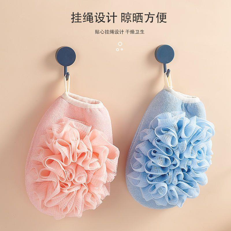洗澡搓背手套双面搓澡巾女士浴花沐浴球皮肤搓灰搓泥